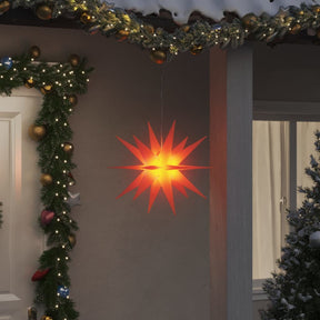 Vidaxl kerstlampen met led's 3 st inklapbaar 43 cm rood