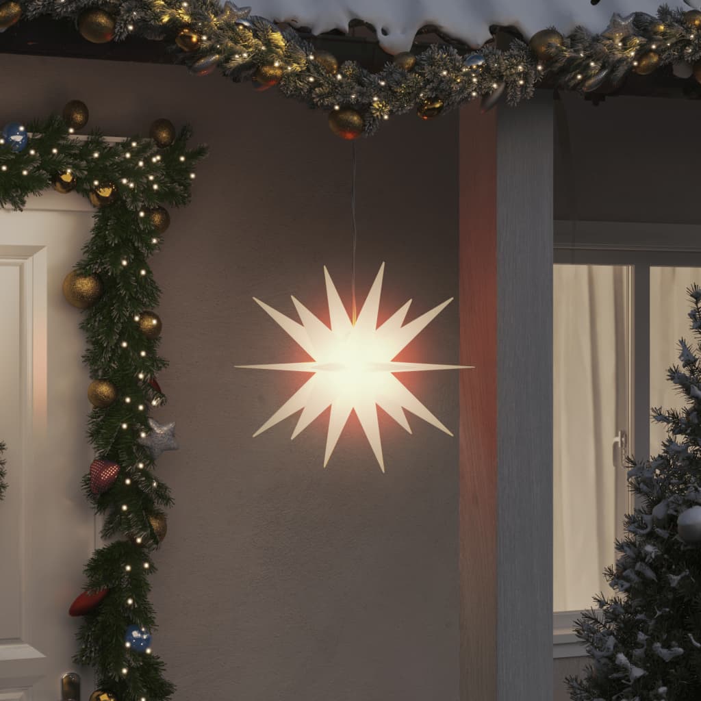 Vidaxl kerstlampen met led's 3 st inklapbaar 43 cm wit