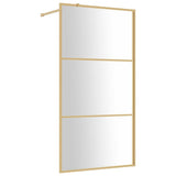 VidaXL Walk-in Duschabtrennung transparent 115x195 cm ESG-Glas goldfarben