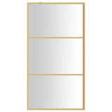 VidaXL Walk-in Duschabtrennung transparent 115x195 cm ESG-Glas goldfarben