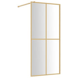 Vidaxx begehbare Duschwand transparent 80x195 cm ESG-Glas goldfarben