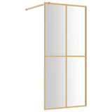 Vidaxx begehbare Duschwand transparent 100x195 cm ESG-Glas goldfarben
