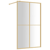 VidaXL Walk-in Duschabtrennung transparent 118x195 cm ESG-Glas goldfarben
