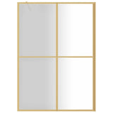 VidaXL Walk-in Duschabtrennung transparent 140x195 cm ESG-Glas goldfarben