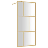 Vidaxx begehbare Duschwand transparent 80x195 cm ESG-Glas goldfarben