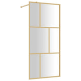 Vidaxx begehbare Duschwand transparent 90x195 cm ESG-Glas goldfarben