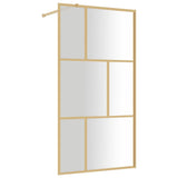 VidaXL Walk-in Duschabtrennung transparent 115x195 cm ESG-Glas goldfarben