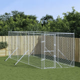 VidaXL Outdoor-Hundezwinger 2x6x2 m aus verzinktem Stahl silber