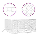 VidaXL Outdoor-Hundezwinger 4x4x2 m aus verzinktem Stahl silber