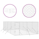 VidaXL Outdoor-Hundezwinger 4x8x2 m aus verzinktem Stahl silber