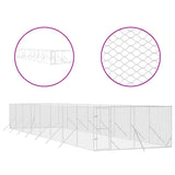VidaXL Outdoor-Hundezwinger 4x16x2 m aus verzinktem Stahl silber