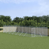 VidaXL Outdoor-Hundezwinger 4x16x2 m aus verzinktem Stahl silber
