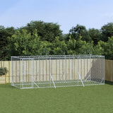VidaXL Outdoor-Hundezwinger 6x2x2 m aus verzinktem Stahl silber