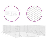 VidaXL Outdoor-Hundezwinger 6x10x2 m aus verzinktem Stahl silber