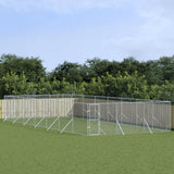 VidaXL Outdoor-Hundezwinger 6x14x2 m aus verzinktem Stahl silber