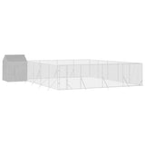 VidaXL Hundehütte mit Dach 10x10x2,5 m verzinkter Stahl silber