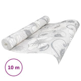 VidaXL Vliestapete 3D-Blumenmuster 10x0,53 m Grau
