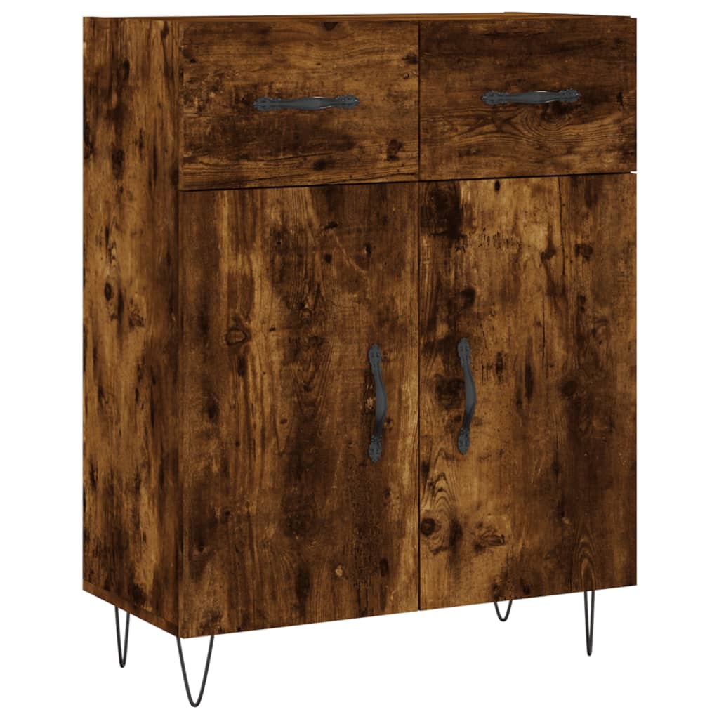 Vidaxl dressoir 69,5x34x90 cm bewerkt hout gerookt eikenkleurig