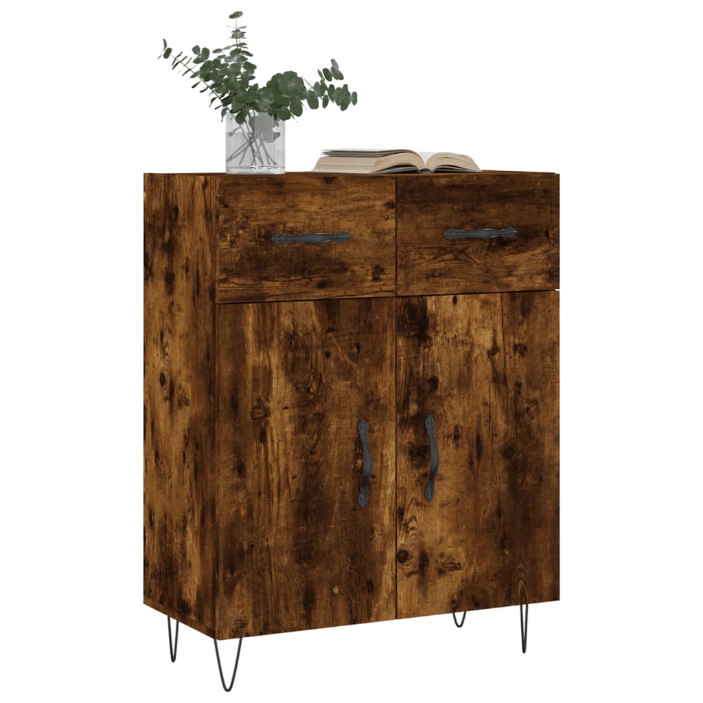 Vidaxl dressoir 69,5x34x90 cm bewerkt hout gerookt eikenkleurig