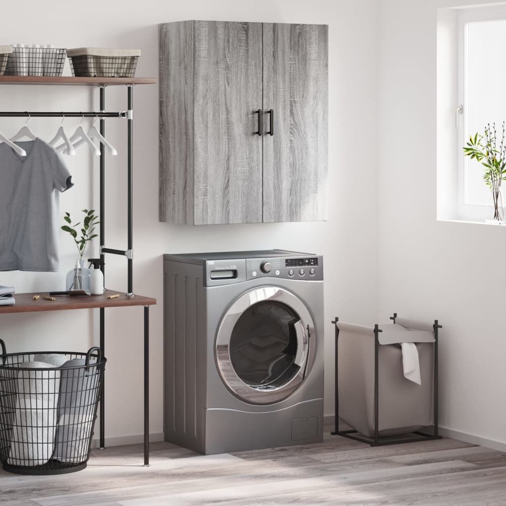 Vidaxl bovenkast 69,5x34x90 cm grijs sonoma eikenkleurig