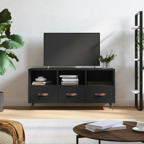 Vidaxl tv-meubel 102x36x50 cm bewerkt hout zwart