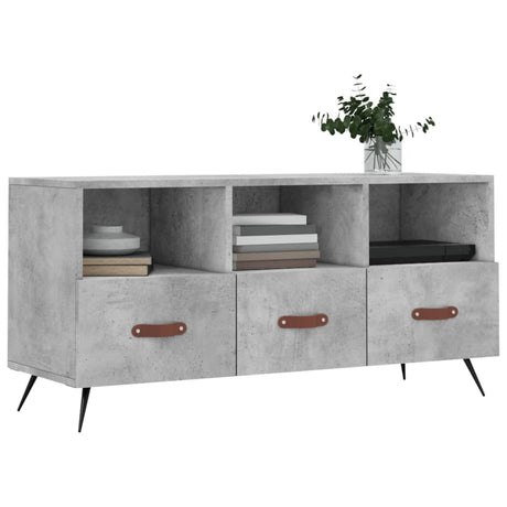 Vidaxl tv-meubel 102x36x50 cm bewerkt hout betongrijs