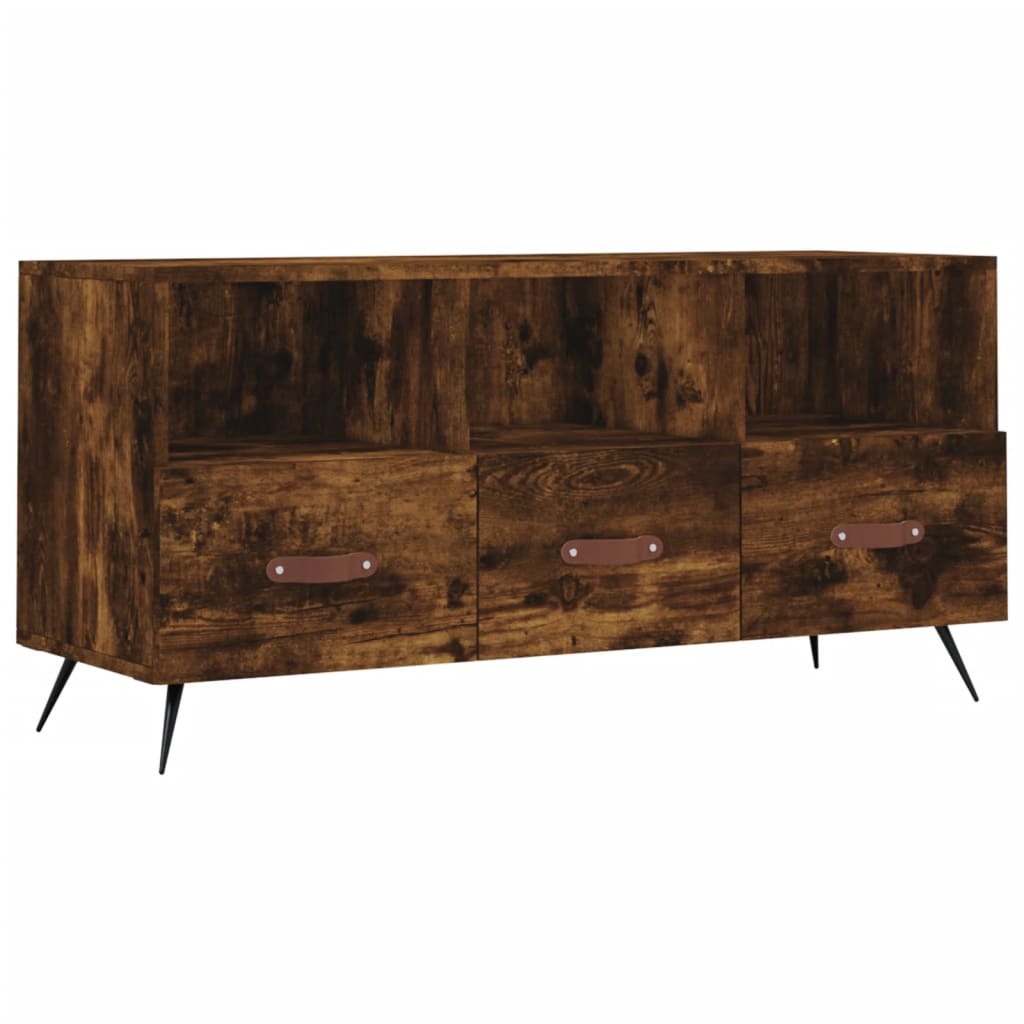 Vidaxl tv-meubel 102x36x50 cm bewerkt hout gerookt eikenkleurig