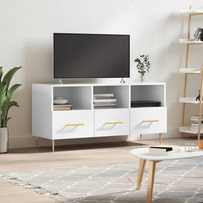 Vidaxl tv-meubel 102x36x50 cm bewerkt hout hoogglans wit