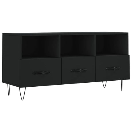 Vidaxl tv-meubel 102x36x50 cm bewerkt hout zwart