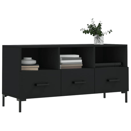 Vidaxl tv-meubel 102x36x50 cm bewerkt hout zwart