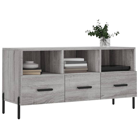 Vidaxl tv-meubel 102x36x50 cm bewerkt hout grijs sonoma eikenkleurig