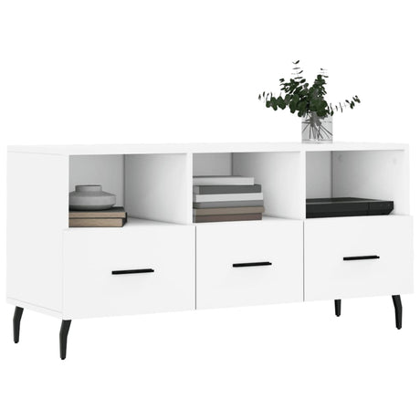 Vidaxl tv-meubel 102x36x50 cm bewerkt hout wit
