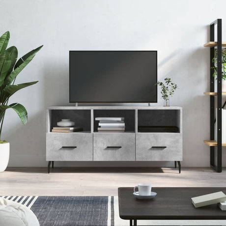 Vidaxl tv-meubel 102x36x50 cm bewerkt hout betongrijs