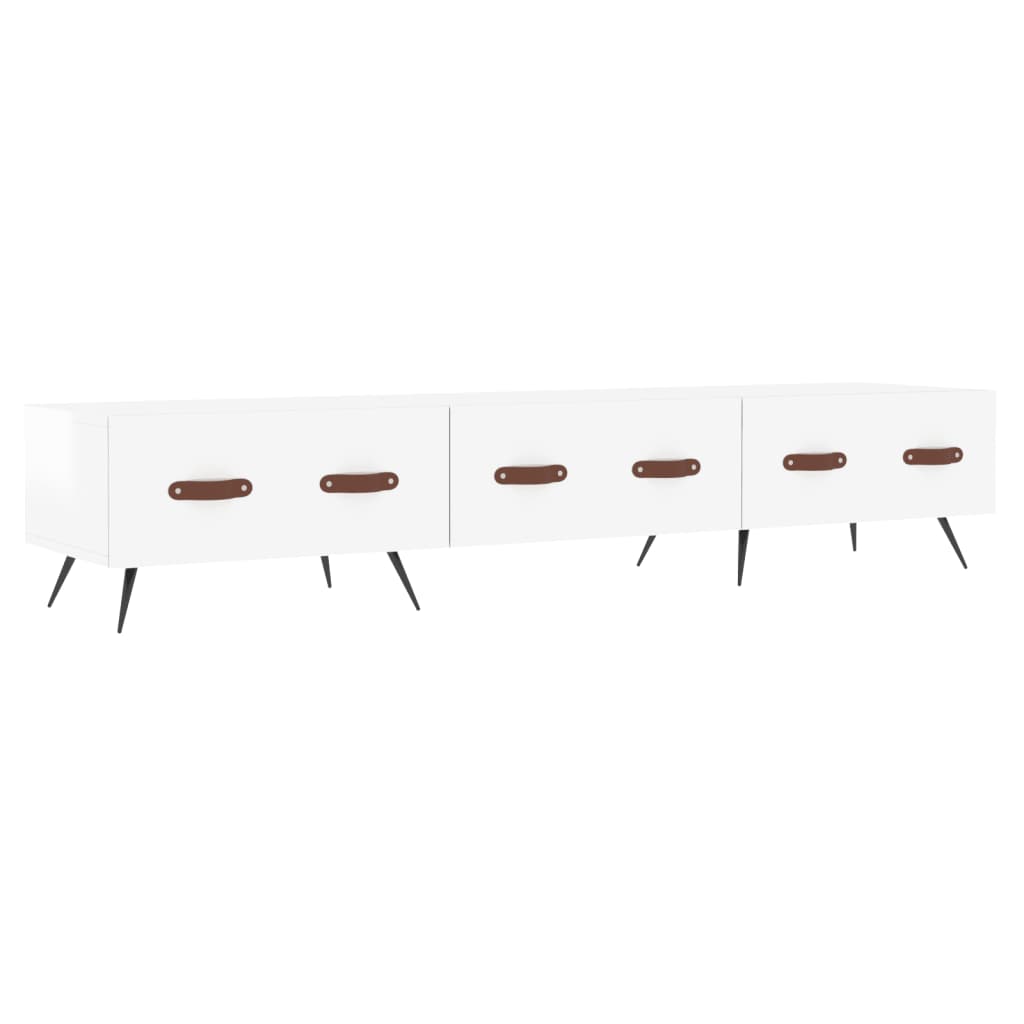 Vidaxl tv-meubel 150x36x30 cm bewerkt hout hoogglans wit