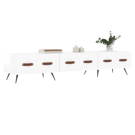 Vidaxl tv-meubel 150x36x30 cm bewerkt hout hoogglans wit