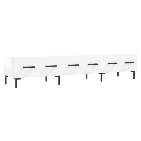 Vidaxl tv-meubel 150x36x30 cm bewerkt hout hoogglans wit
