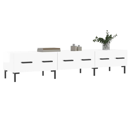 Vidaxl tv-meubel 150x36x30 cm bewerkt hout hoogglans wit