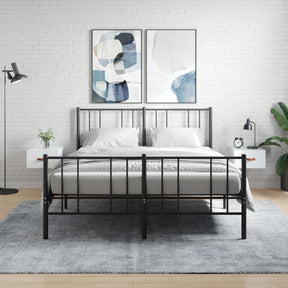 Vidaxl nachtkastjes 2 st wandgemonteerd 35x35x20 cm hoogglans wit