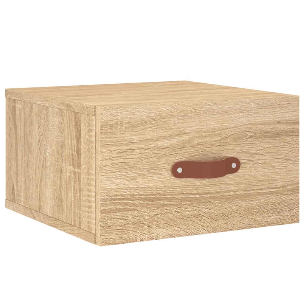 Vidaxl nachtkastje wandgemonteerd 35x35x20 cm sonoma eikenkleurig