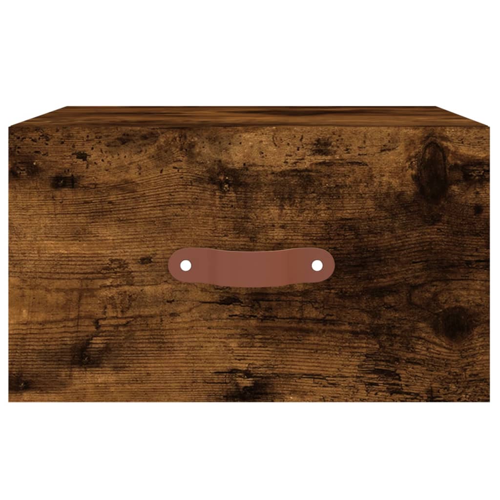 Vidaxl nachtkastje wandgemonteerd 35x35x20 cm gerookt eikenkleurig