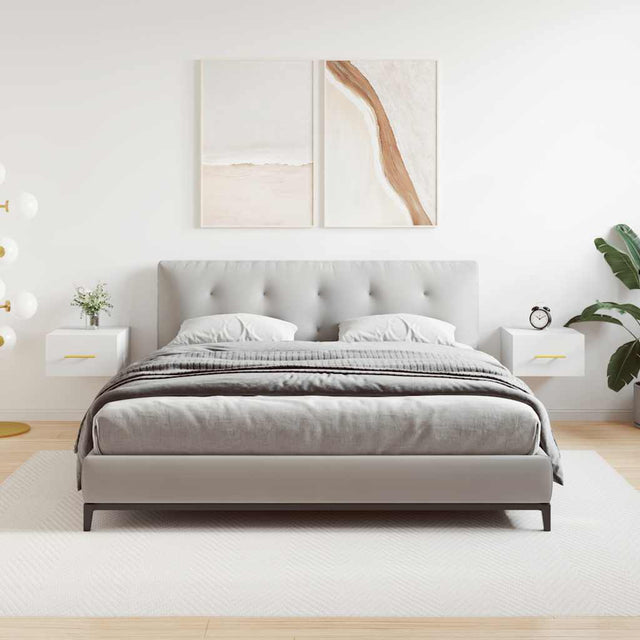 Vidaxl nachtkastjes 2 st wandgemonteerd 35x35x20 cm wit