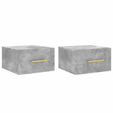 Vidaxl nachtkastjes 2 st wandgemonteerd 35x35x20 cm betongrijs