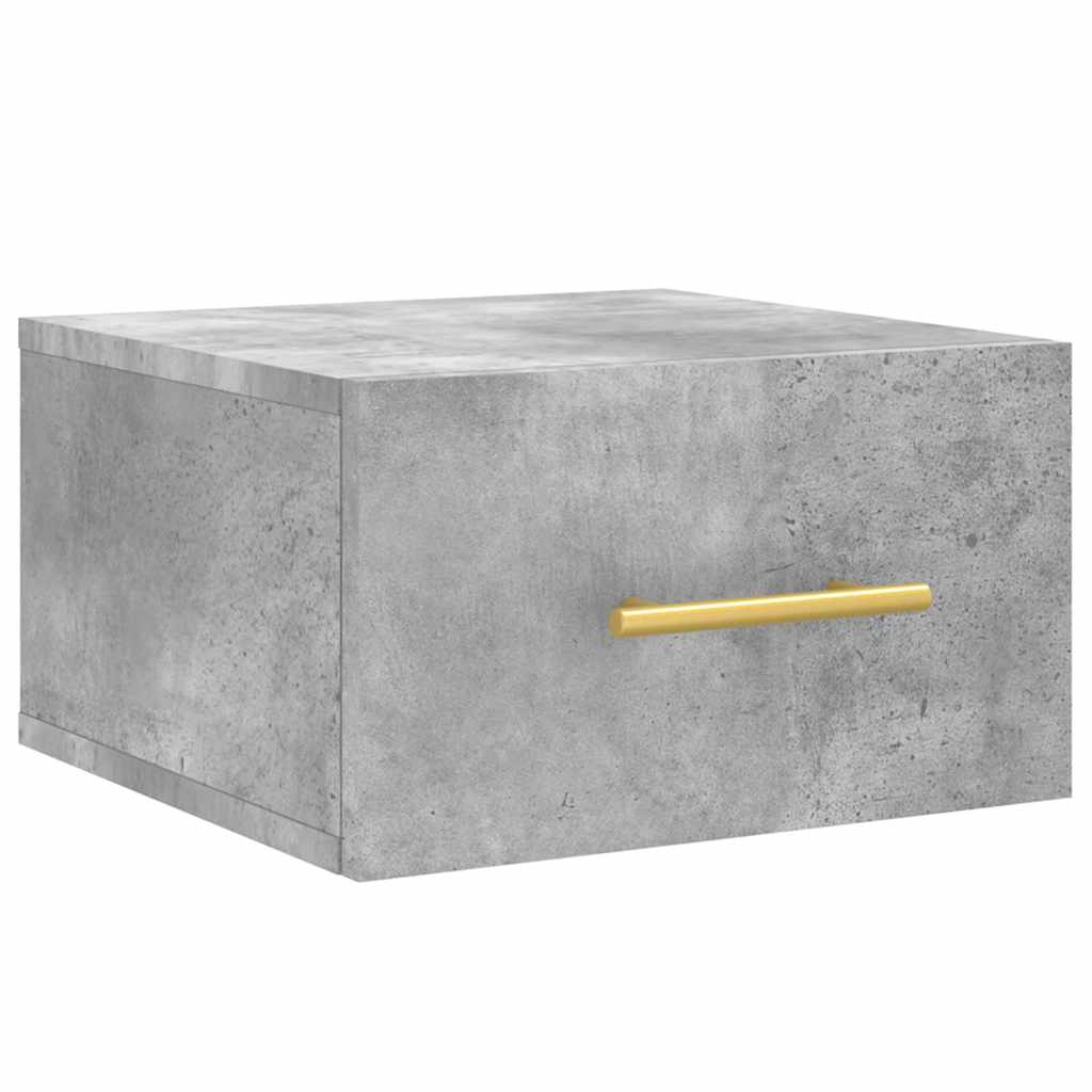 Vidaxl nachtkastjes 2 st wandgemonteerd 35x35x20 cm betongrijs