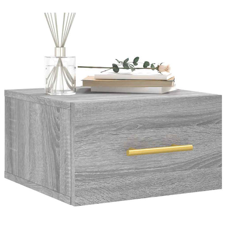 Vidaxl nachtkastjes 2 st wandgemonteerd 35x35x20 cm grijs sonoma eiken
