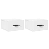 Vidaxl nachtkastjes 2 st wandgemonteerd 35x35x20 cm wit
