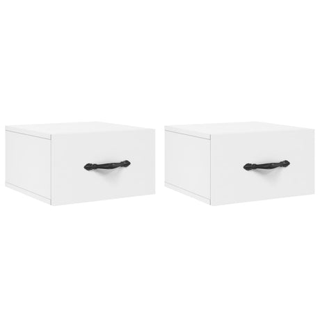 Vidaxl nachtkastjes 2 st wandgemonteerd 35x35x20 cm wit
