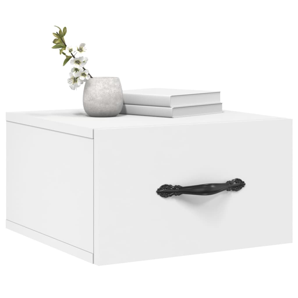 Vidaxl nachtkastjes 2 st wandgemonteerd 35x35x20 cm wit