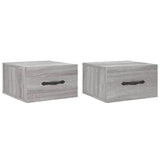 Vidaxl nachtkastjes 2 st wandgemonteerd 35x35x20 cm grijs sonoma eiken