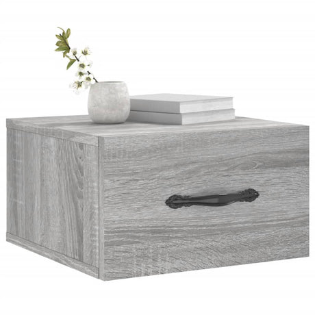 Vidaxl nachtkastjes 2 st wandgemonteerd 35x35x20 cm grijs sonoma eiken