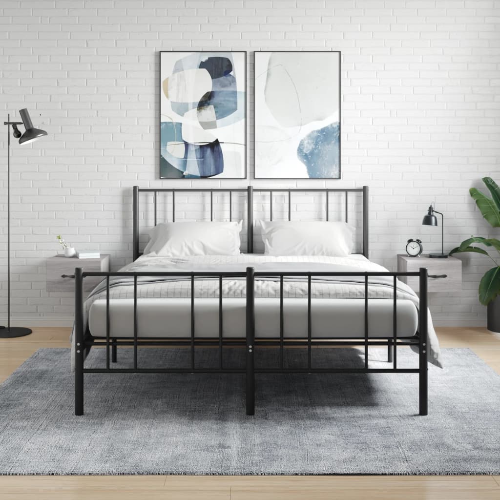 Vidaxl nachtkastjes 2 st wandgemonteerd 35x35x20 cm grijs sonoma eiken
